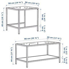 IKEA VITTSJÖ ヴィットショー ネストテーブル2点セットの画像