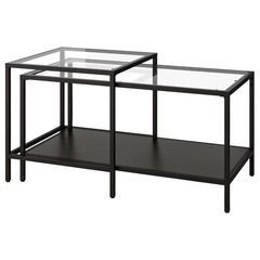 IKEA VITTSJÖ ヴィットショー ネストテーブル2点セット