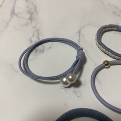 青系　ヘアゴム5本セット　未使用の画像