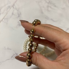フェイクパールブレスレット　3本セットの画像