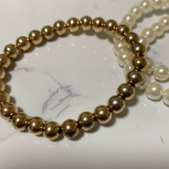 フェイクパールブレスレット　3本セットの画像