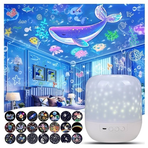 新品　プラネタリウム 家庭用 ナイトライト 授乳ライト 21種類投影フィルム 星空 星座