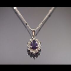 j→→→m43-2/天然アメジストペンダントネックレスの画像