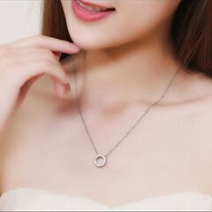 j→→→m43-2/ブリリアントサークルパヴェペンダントネックレスの画像