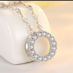 j→→→m43-2/ブリリアントサークルパヴェペンダントネックレスの画像