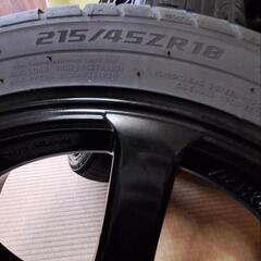 タイヤ使用期間4ヶ月‼️ワークエモーション 18インチ 夏タイヤホイールセットの画像