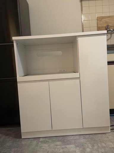 【完成品未使用】LOWYA キッチン収納棚