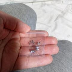 j→→→m43-2/シルバー925刻印/ブリリアントフラワーピアスＷＨ　C＊Bの画像