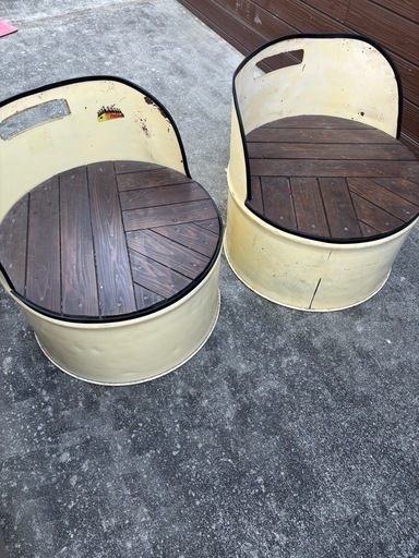 ドラム缶テーブル＆ドラム缶イスセット