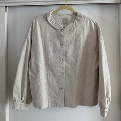 Samansa Mos2 ベージュ　後ろギャザージャケット　襟　新品