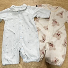 サイズ50-60 ベビーロンパース　2WAY 2枚セット