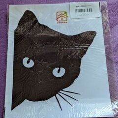 黒猫/のぞき見ウォールステッカーの画像