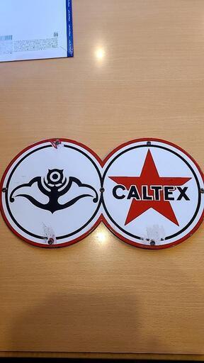 caltex vintage ホーロー看板