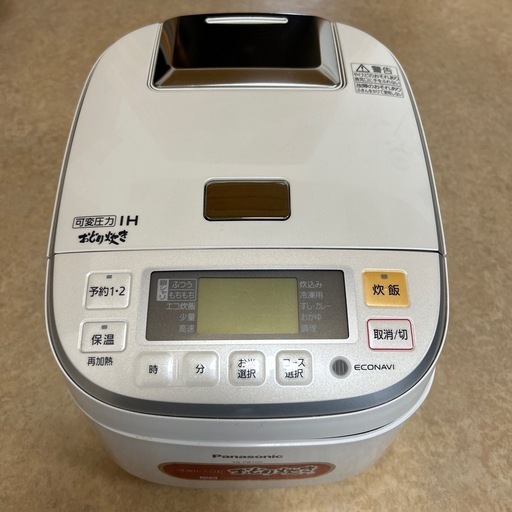 炊飯器 Panasonic おどり炊き 可変圧力IH SR-PB105