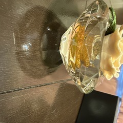 新品　クリスタルソープ　薔薇　白薔薇　ガラス花瓶　ダイヤモンドケース　ホワイトの画像