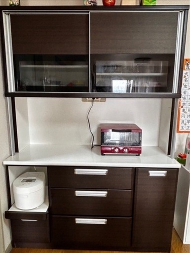 早い者勝ち！ ニトリ キッチンボード レジューム 150 ダークブラウン