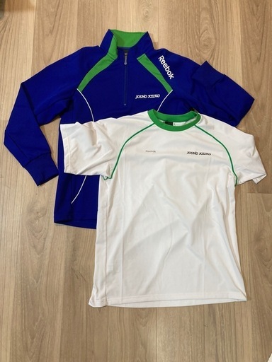 Reebok ジョギング用シャツ 常翔啓光学園ジャージS ホワイト/ブルー