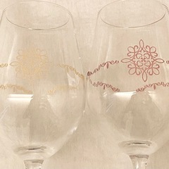 美品 ワイングラス ペア グラス アフターヌーンティーリビング シャンパングラスの画像