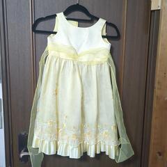 110cm  キッズドレス　イエロー