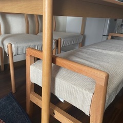 120センチ
ダイニングテーブル椅子ベンチセット