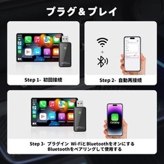【新品未使用】ワイヤレスCarPlayアダプター【Mini超薄型】純正の有線CarPlayの画像