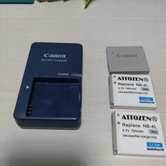 CANON バッテリー充電器 CB-2LV とNB-4Lバッテリ...