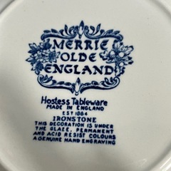 A 2503-512 merrie olde England アンティーク風 ケーキ皿 2枚 バラ売り不可 汚れありの画像