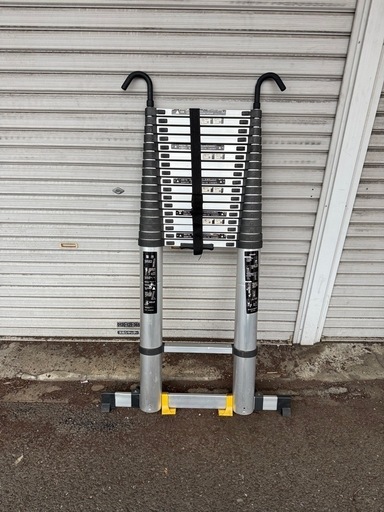 伸縮はしご  8m ワンタッチ　アルミニウム 折り畳み ポータブル