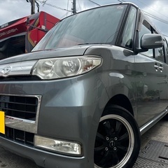 Bluetoothナビ付き☆月々9千円〜分割可❗️車検2年付き！【名義変更代込み】広い車内！大人気‼️ダイハツ タントカスタム☆Bluetoothナビ付き☆走行中DVD見れます♪ETC付き☆社外アルミ☆電動スライドドア☆ドライブレコーダー☆そのまま乗って帰れます！の画像