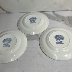 A 2503-513 merrie olde England アンティーク風 ケーキ皿 3枚 バラ売り不可 汚れありの画像