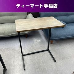 サイドテーブル 幅55×奥行35×高さ65ｃｍ ブラウン 木目調...