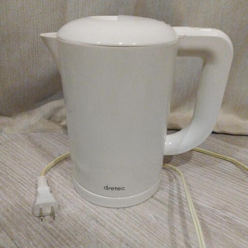 ドリテック 電気ケトル　電気ポット　1リットル　美品