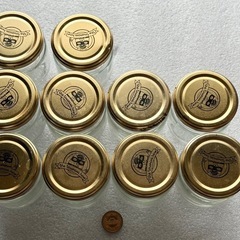 ネコの蓋　 空き瓶　11個セット
保存瓶　保存容器　小物入れ　バラ売り可 の画像