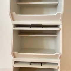 おうちすっきりボックス 収納ボックス フタ付き 木製 前開き オープンボックス 積み重ね スタッキング キューブボックス おもちゃ箱 カラーボックス 山善 YAMAZEN の画像