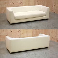 ≪yt1863ジ≫ HUKRA/日本フクラ 3人掛けソファ T010 シエスタ? 布張り/カバーリング ブランド家具/INCOON/インクーン/中古家具/宮城県仙台市 70303-12の画像