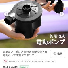 電動ポンプ電池付き【プール等に】の画像