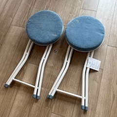 折り畳みイス スツール 2脚セット