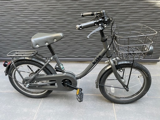 bikke 子供用自転車　16インチ　ダークグレー　ヘルメット付き