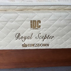 最高級 IDC KingsDown 30cm マットレス、ワイドダブルベッド、引出・コンセント＆USB口付、Used/綺麗の画像