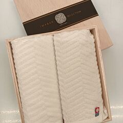 【未使用】今治あぜ織 タオルセット 木箱 2点セット