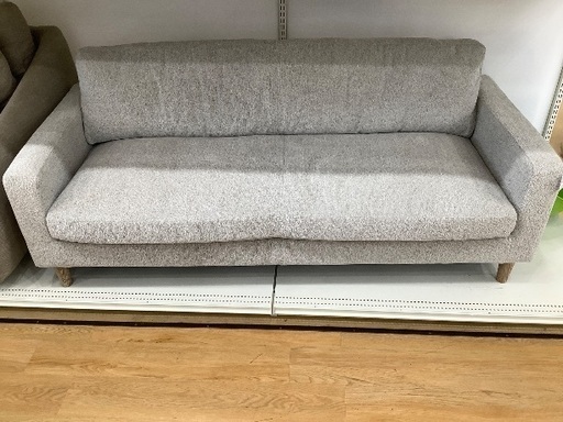 【軽トラック貸出サービス有】3人掛けソファー　ファブリックホワイト