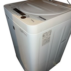 【美品‼️】SHARP全自動洗濯機 4.5kg 送風乾燥機能搭載 ES-G4E6-KW 一人暮らし 単身用の画像