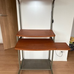 棚付きライト付きPCデスク