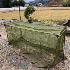 米軍　蚊帳、ポールセット