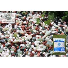 正宇トレードLLCオリジナル五色玉砂利 天然石 3分(10~16ｍｍ) 10kg - 剪定/造園