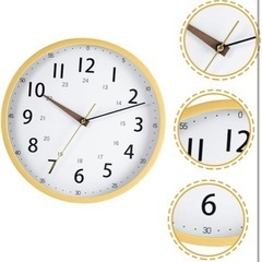 新品⭐️ 壁 時計 壁掛け 木製　吊り下げ式壁掛け時計　見やすい　教室　オフィス　リビングの画像