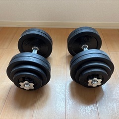 取引者決定】ラバー付きダンベル stronger 30Kg 2個セット60Kg