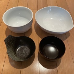 新生活応援！色んな大きさ形の食器4点セット