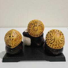 信楽たぬきお父さんたぬき3体セットの画像