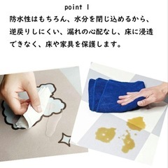 好きな大きさにカットして使える‼️新品✨ フロアマット　ペットマット キッズマット 汚れ防止 撥水 洗える 160×230の画像